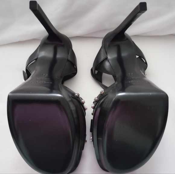 Saint Laurent 105mm Alice Bow Sandals Women's Size: E-35/US-5 - Picture 14 of 15